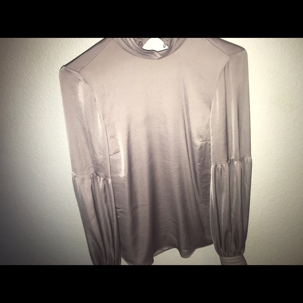 Preppy Lavendar Bell Sleeve Blouse